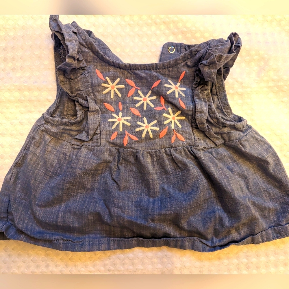 Denim top 6-9mo